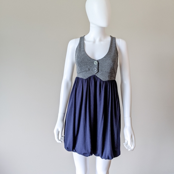 Navy & Grey Suit Dress - Picture 1 of 5